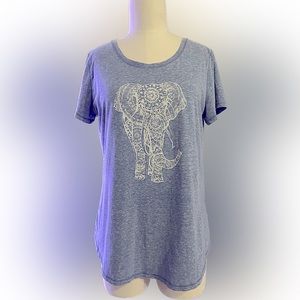 Blue Elephant Top with Keyhole Opening on Back St. John’s Bay Medium